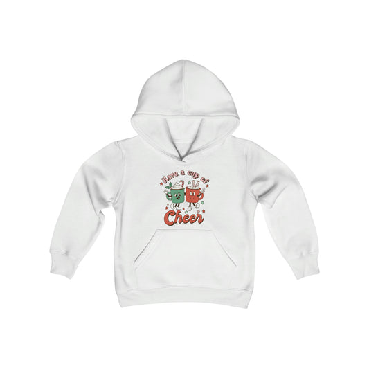 Have a cup of Cheer Christmas Hoodie Youth Heavy Blend Hooded Sweatshirt