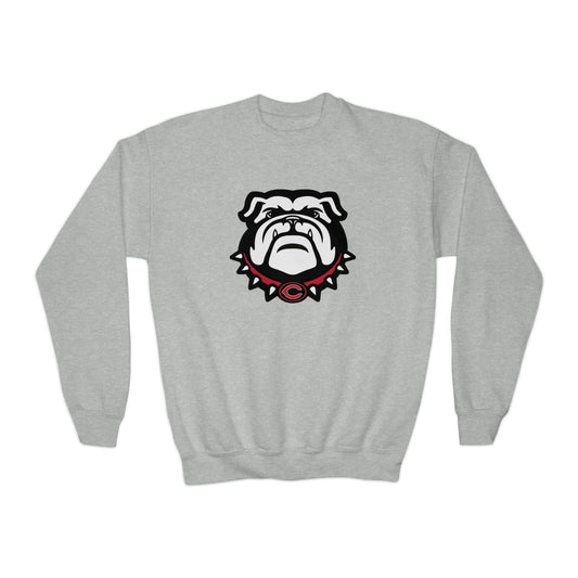 Cedartown Bulldog Mascot Spirit Wear Gildan 18000B Youth Crewneck Sweatshirt