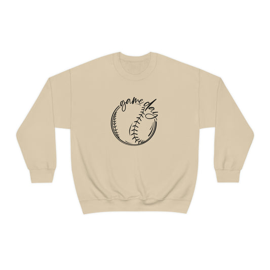 Baseball Game Day Gildan 18000Unisex Heavy Blend Crewneck Sweatshirt