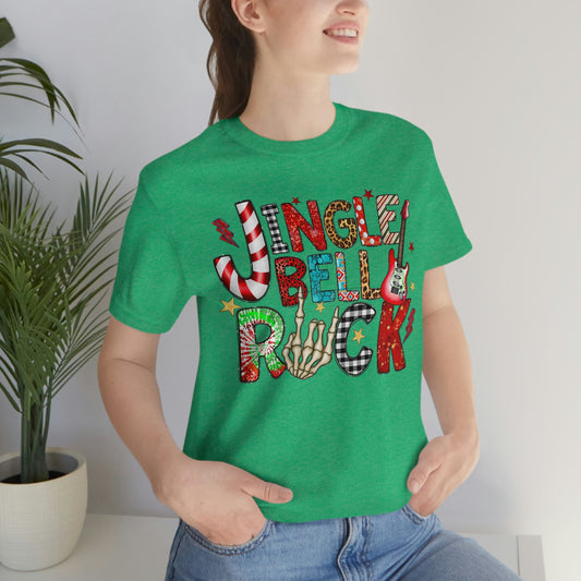 Jingle Bell Rock Women's Christmas Shirt Jersey Short Sleeve Tee