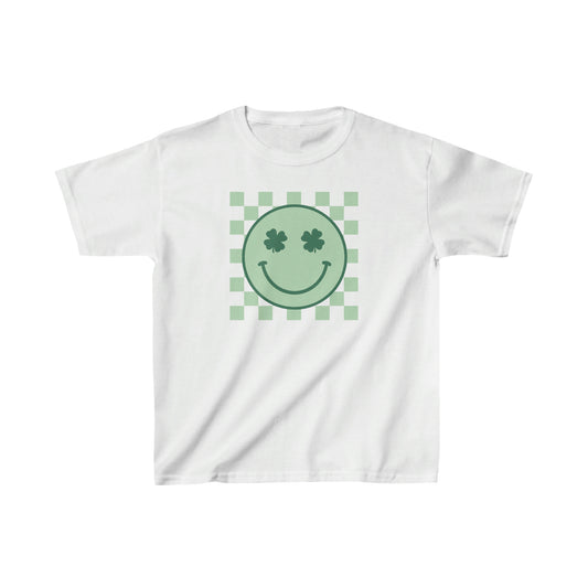 St. Patrick's Day Smiley Face Kids Heavy Cotton Tee