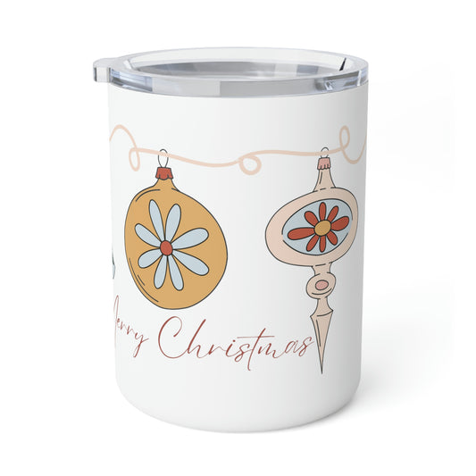 Retro Christmas Ornament Insulated Coffee Mug, 10oz